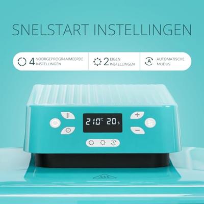 Loklik Auto Heat Press Transferpers Turquoise