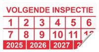 Keuringssticker volgende inspectie rechthoek 50 x 25 mm - 500 stuks (op rol) - thumbnail