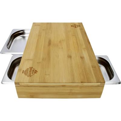 KS Tools 100225 Snijplank met 3 roestvrijstalen opvangschalen