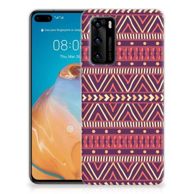Huawei P40 | TPU bumper | Aztec Paars Huawei P40 | TPU bumper | Aztec Paars