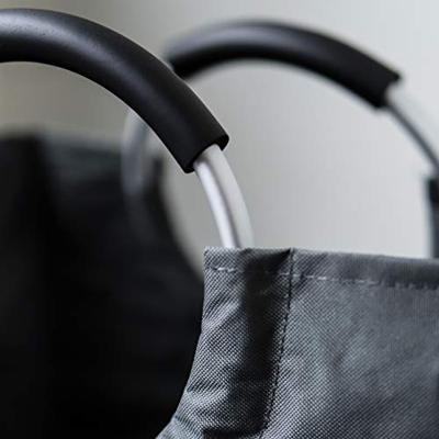 QUVIO Wasmand met handvaten - LAUNDRY - Antraciet