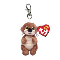 TY Beanie Babies Bellies Clip Knuffel Otter Mitch 10 cm - thumbnail
