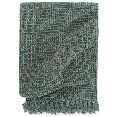 VidaXL Plaid 125x150 cm katoen donkergroen