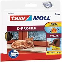 Tesa Tochtband - d profiel - 6m x 3-7mm - bruin - thumbnail