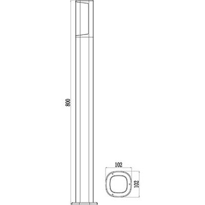 Deko Light Beacon III Motion 733008 Staande buitenlamp LED LED vast ingebouwd 6.50 W Energielabel: G (A - G) Verkeersgrijs