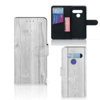 LG G8s Thinq Book Style Case White Wood - thumbnail