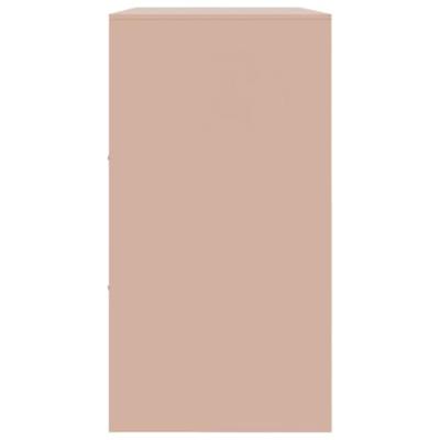 Dressoir 99x39x73 cm staal roze