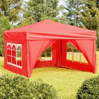 VidaXL Partytent inklapbaar met zijwanden 3x3 m rood - thumbnail