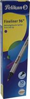 Herlitz Pelikan Fineliner 96® blauw, 10 stuks in doos 10 Stuk paars - thumbnail
