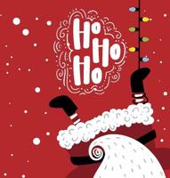 Duni 3-laags tissue servet mood of santas 24x24cm rood 20 stuks - thumbnail