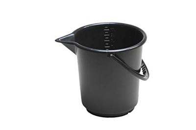 Hunersdorff Emmer | 10,5 l hogedruk-polyethyleen zwart | kunststofbeugel | d. 286 mm | hoogte 283 mm | 1 stuk - 941200 941200a