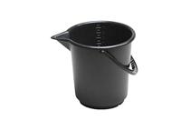 Hunersdorff Emmer | 10,5 l hogedruk-polyethyleen zwart | kunststofbeugel | d. 286 mm | hoogte 283 mm | 1 stuk - 941200 941200a - thumbnail