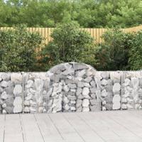 VidaXL Schanskorf gewelfd 200x30x80/100 cm gegalvaniseerd ijzer - thumbnail