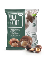 Cocoa Hazelnoten Kokos Chocolade RAW 70 gram - thumbnail