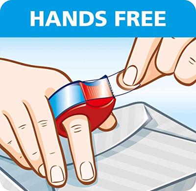 tesa Plakbanddispenser 57858-00000 Blauw, Rood Rolbreedte (max.): 19 mm Rollengte (max.) 10 m
