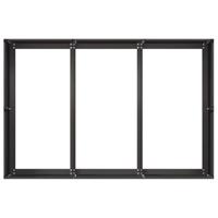 Plantenbak 120x80x40 cm staal zwart - thumbnail