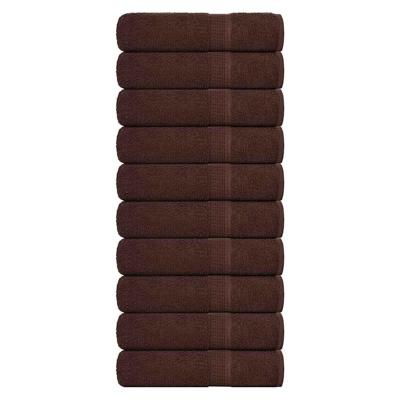 VidaXL Handdoeken 10 st 50x100 cm 360 g/m² 100% katoen bruin VidaXL Handdoeken 10 st 50x100 cm 360 g/m² 100% katoen bruin