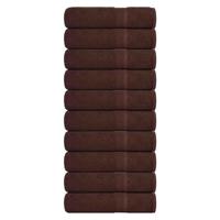 VidaXL Handdoeken 10 st 50x100 cm 360 g/m² 100% katoen bruin - thumbnail