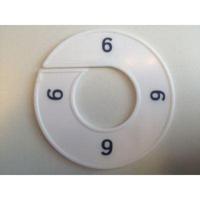 Maatring 9cm wit/zwart 6 - thumbnail