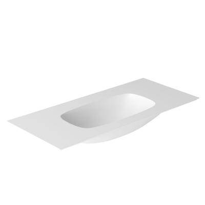 Salenzi Wastafel Nur 102x46 cm Keramiek Mat Wit 1 kraangat Salenzi Wastafel Nur 102x46 cm Keramiek Mat Wit 1 kraangat