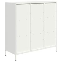 Hoge kast 101,5x39x103,5 cm staal wit - thumbnail