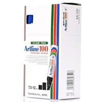 Viltstift Artline 100 schuin 7.5-12mm blauw | 12 stuks - thumbnail