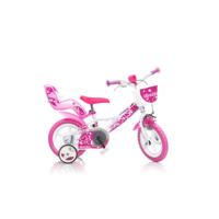 Dino Bikes Little heart 12 inch 21 cm meisjes v-brakes wit/roze - thumbnail