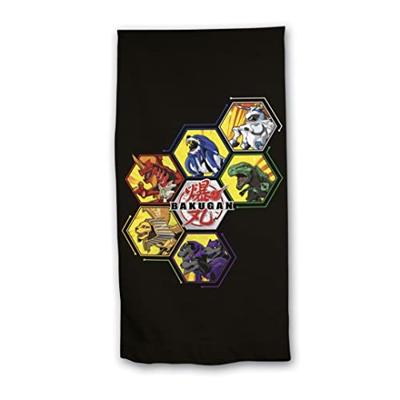 Bakugan strandlaken zwart 70 x 140 cm katoen