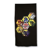 Bakugan strandlaken zwart 70 x 140 cm katoen - thumbnail
