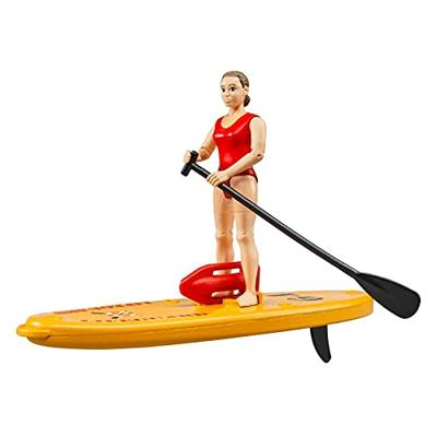 bruder bworld Strandwacht met SUP board speelfiguur