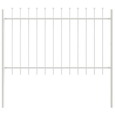Tuinhek 2 pcs Wit 3,4 x 0,8 m Poedercoating staal