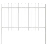 Tuinhek 9 pcs Wit 15,3 x 1 m Poedercoating staal - thumbnail