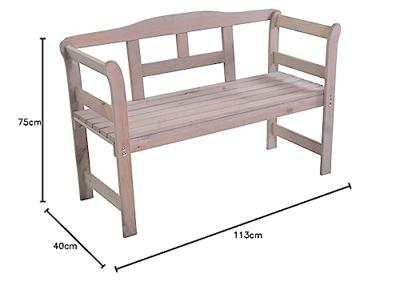 Friese 2-zits houten tuinbank grijs