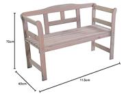 Friese 2-zits houten tuinbank grijs - thumbnail