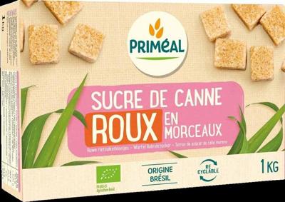Primeal Bruine rietsuiker klontjes bio 1 Kilogram