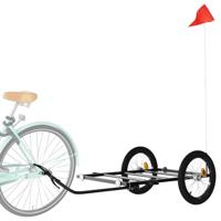 VidaXL Fietstrailer 135x68x37 cm ijzer zwart - thumbnail