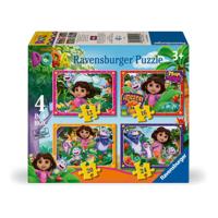 Ravensburger Legpuzzel dora the explorer kom bij het avontuur! - 4 puzzels - thumbnail
