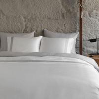 Dommelin Dommelin Dekbedovertrek Listra Satijn 300TC Wit-Zilver 260x200/220 cm - thumbnail