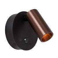Lucide TONI - Oplaadbare Wandspot / Wandlamp - Accu/Batterij - Ø 8,1 cm - LED Dimb. - CCT - 1x2W 2700K/4000K - Bewegingssensor (uitschakelbaar) - Magnetisch - Koffie - thumbnail