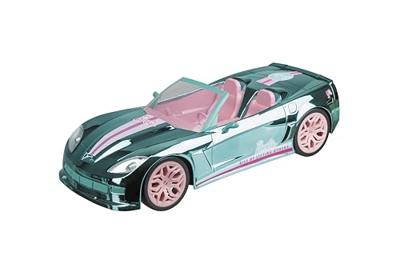 Mattel Barbie mondo motors rc bestuurbare auto - verchroomd blauw 65 jaar jubileum editie