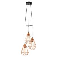 Eglo Vintage hanglampTarbes 3-lichts koper met zwart - 94196 - thumbnail