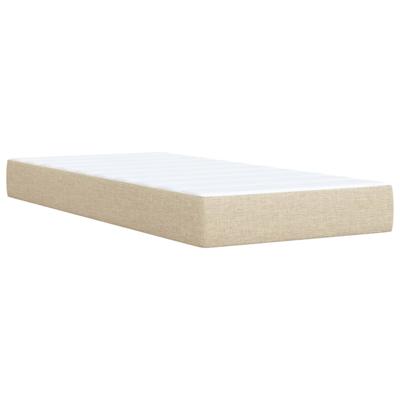 Boxspring met matras stof crèmekleurig 160x200 cm