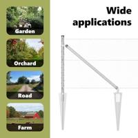 VidaXL Afrasteringspaal zilver 25 x 0,6 m (13 mm gaas) staal - thumbnail