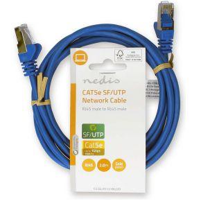 Nedis CAT5e Netwerkkabel | SF/UTP | RJ45 Male | RJ45 Male | 2.00 m | Rond | PVC | Blauw | Label - CCGL85121BU20