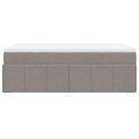 Boxspring met matras stof taupe 80x200 cm - thumbnail