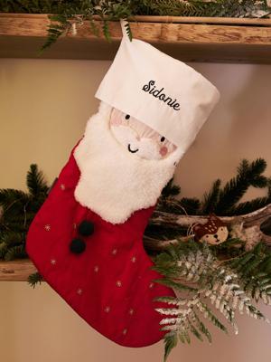 Personaliseerbare kerstsok Kerstman rood Personaliseerbare kerstsok Kerstman rood