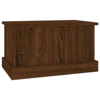 Opbergbox 50x30x28 cm bewerkt hout bruineikenkleurig - thumbnail