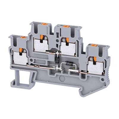 Phoenix Contact 3211430 Doorgangsserieklem 5.2 mm Snelaansluiting Grijs 50 stuk(s)