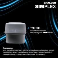 Halder SIMPLEX 3013 Hamer met verwisselbare doppen TPE-soft/TPE-mid 325x115x40mm - 3013.040 - thumbnail