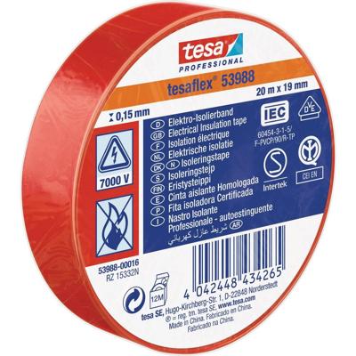 tesa 53988-00016-00 Isolatietape tesa Professional Rood (l x b) 20 m x 19 mm 1 stuk(s) tesa 53988-00016-00 Isolatietape tesa Professional Rood (l x b) 20 m x 19 mm 1 stuk(s)